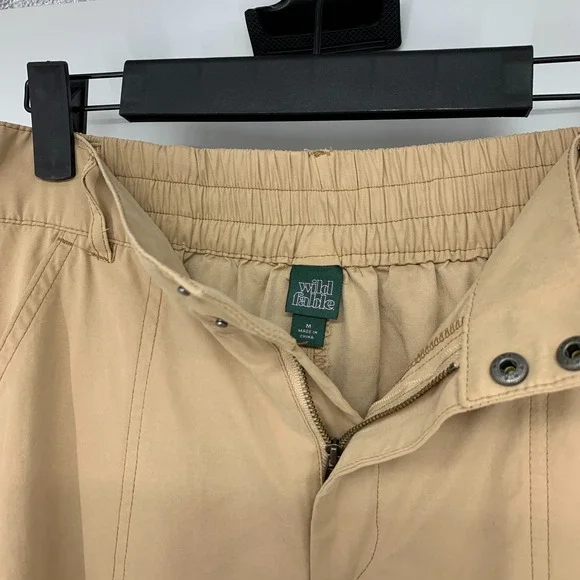 Wild Fable Jogger Pants Womens Size Medium Cargo Pocket High Rise Tan Khaki - Picture 5 of 11